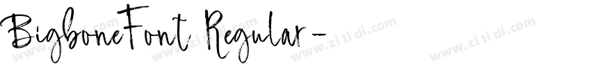 BigboneFont Regular字体转换